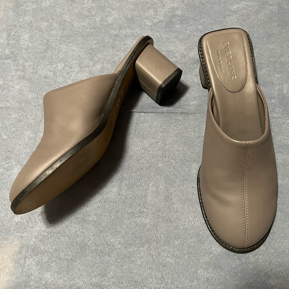 Everlane Women's Taupe Leather Mule Heel